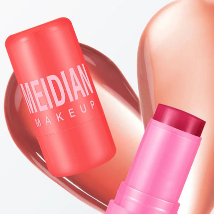 4pcs Matte expansion color, natural nude makeup, lips and cheeks, transparent jelly, powder blusher stick, powder blusher cream
