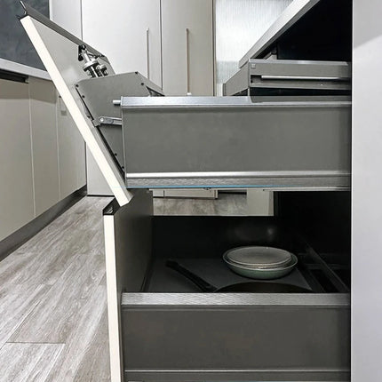 Pull Out Kitchen Cabinet Organizer Metal Large Capacity Kitchen Cupboard Organizer with Slide Rail Home Kitchens Accessories