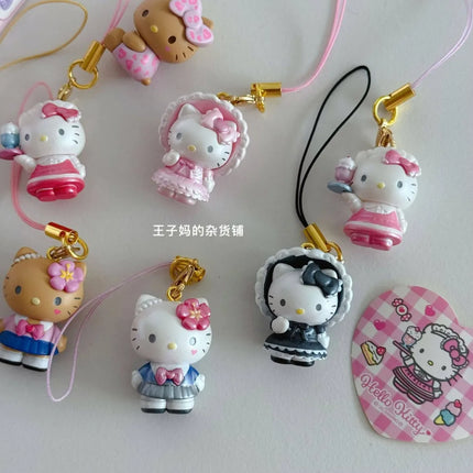 Sanrio Hello Kitty Keychain Blind Box Cartoon Character Phone Charm Bag Pendant  Collectible Anime Action Figure Gift for Girls