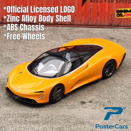Postercars 1/64 Toy Car Model Lamborghini McLaren Bugatti Koenigsegg Pagani Aston Martin Diecast Vehicle Miniature Free Wheels