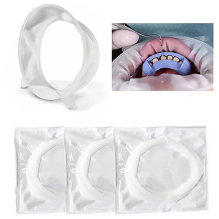5 Pcs Dental Mouth Opener 3D Lip Cheek Retractor O Shape Rubber Expander for Oral Examination and Treatment