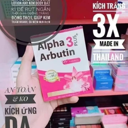 3 boxes Alpha Arbutin 3 Plus Powder Mix With Lotion Skin Lightening Brighten Reduce Dark Skin Blemishes