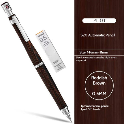 Japanese Pilot S20 Auto-Advance Mechanical Pencil,Premium Wood Body No Lead Breakage lapiseira profissional for drawing,writing