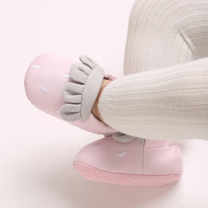 Spring and Autumn Baby Girl Baby Shoes Cute Strawberry Casual Sports Shoes Elastic Mouth Comfortable Baby Walking Shoes