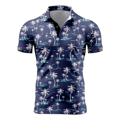 Men's Retro Short Sleeve Polo Shirts 3D Full Print Flower T-Shirts for Men Summer Casual Oversized Tee Shirt Tops Blusa Masculina