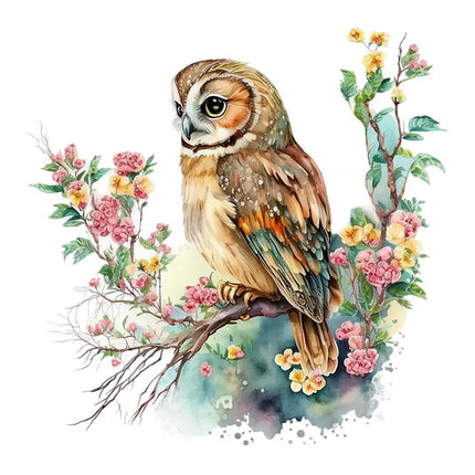 M417 Cute Cartoon lucky owl Wall Sticker Children's Room Decoration toilet Refrigerator Home Decals Sticker