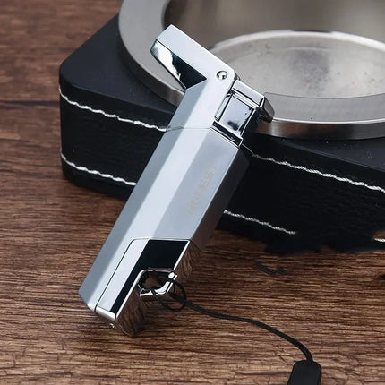 HONEST Outdoor Adventure BBQ Windproof Turbo Jet 1300 C Turbo Torch Cigar Lighter Keyring Gas Lighter Men's Smoking Gadget