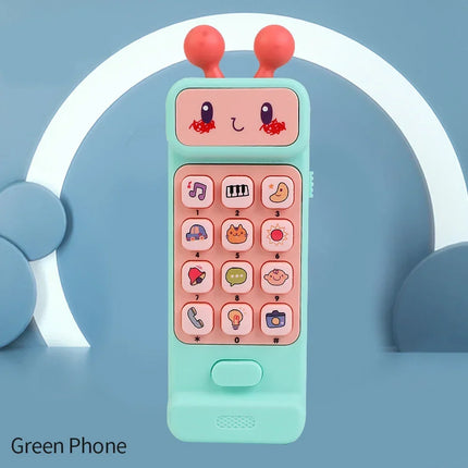 Nori Baby Cartoon Simulation Mobile Phone Toy with Teether Infant Early Educational Music Toy