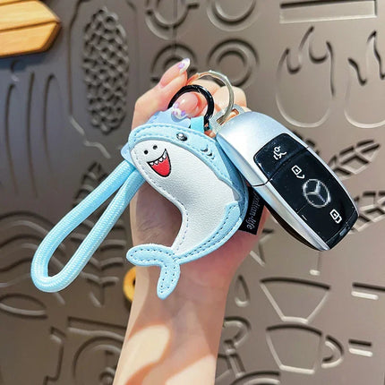 Original Marine Animal Leather Dolphin Keychain, Cute Cartoon, High-end Whale Girl Bag Pendant