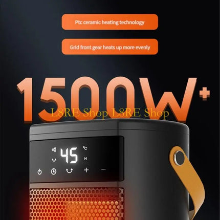 L8RE 110V Fast Heating 1500W PTC Ceramic Heater Oscillating Warmer Small Desk Heater Office Indoor Indoor Bedroom Hot Air Fan