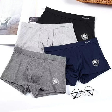 4 Pack Men's Plus Size Boxer Shorts Cotton Anti-Chafe Underwear  Big & Tall Breathable Loose Fit Elastic Waistband Boxers