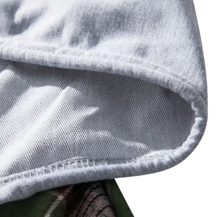 Autumn Hot Sale Of The Season Men's Plaid Hooded Casual Shirt Independent Station Cross-Border Checkered Hoodie Style Floral Patchwork