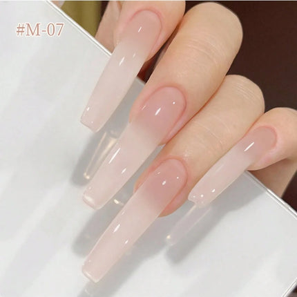 15ML Nude Nail Polish New Popular Senior Sense Of Nude Skin Colour Base   Ice Through The White Nail Shop Special Nail Glue
