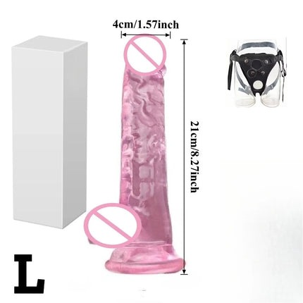 Realistic Black Wear Strap on Anal Plug G-Spot Masturbators Suction Cup Big Dildos Butt Plug Long Dick Adult Sex Toy for Women18