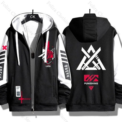 Game GRAY RAVEN：PUNISHING Gray Raven Print Hoodie Zip Up Coat Men's Hoodie Autunm Winter Man Hoodie Men's Sweatshirt