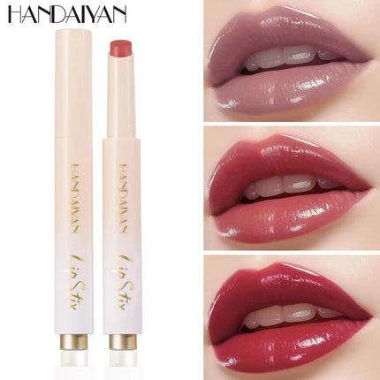 Long Lasting Press On Lipstick Jelly Mirror Tint Lip Gloss Smooth Honey Texture Moisturizing Lip Makeup Stix