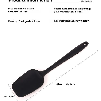 Food Grade Silicone Spatula Heat Resistant Non-Stick Kitchen Scraper for Baking Cake Cream Mixing Cooking Utensil