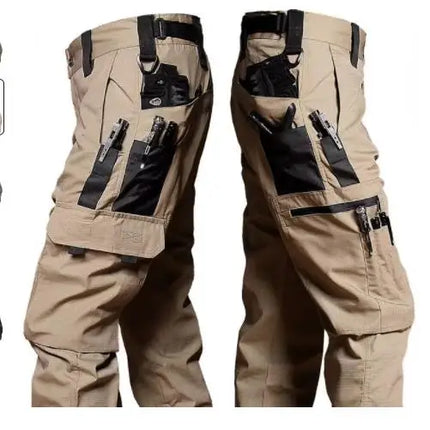 Wear Resistant Work Pant Man Multi-pocket Straight Cargo Trousers Outdoor Jogging Tactical Pants Spring Autumn Casual Trousers