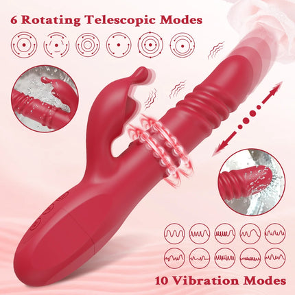 Sex Toy Rabbit Vibrator for Women Nipple Clitoris Stimulator Penetration Vagina Vibrator Dildo Vibrator Adults Sex Toys Products