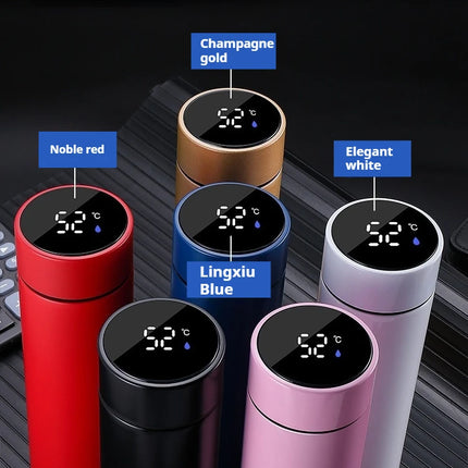 500ML Intelligent Temperature Thermos Bottle Sports Water Cup Car Insulated Cup Keeps Cold and Heat Thermal Mug Vacuum Flasks