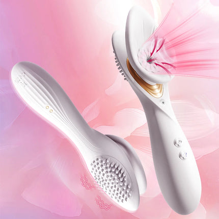 Powerful Oral Sucking Vibrator 2 in 1 Clitoris Nipple Stimualtion Vacuum Sucker Vaginal Orgasm Pleasure Adult Sex Toys for Women
