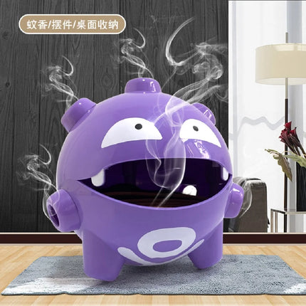 Cartoon Pokemon Weezing Mosquito Coil Tray Anime Indoor Incense Holders Bedroom Figures Desktop Car Decoration Storage Toys Gift