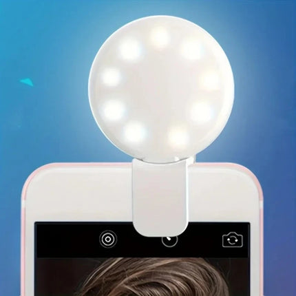 Portable Circle LED Beauty Fill Light-3-Level Dimmable USB Rechargeable for Live Streaming andSelfies (Ideal Christmas Gift)