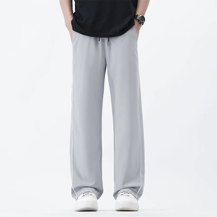 Summer Men Sweatpants Joggers Straight Pants Neutral Breathable Loose Outdoor Quick Drying Fabric Fitness Pants Casual Trouser