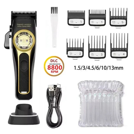 Kemei KM-2373 Professional Hair Clipper Magnetic Levitation Motor 8800 Rpm Charging Base Hair Clipper Men's Trimmer for Men