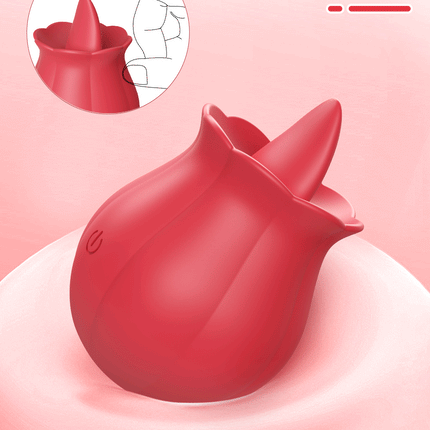 Powerful Tongue Licking Vibrator for Women Clitoris Stimulator Female Nipples Massager Clit Vibrating Rose Sex Toys for Couples