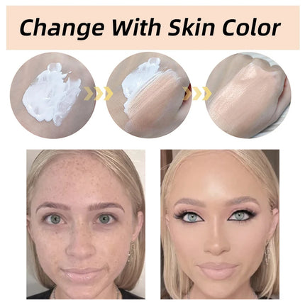 30ml Color Changing Foundation Waterproof Hydrating Transfer-proof Skin Tone Adjust Brightening Korean Makeup Gifts Lightweight