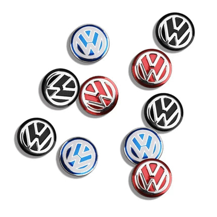 Car Remote Key Logo Metal Emblem Stickers For Volkswagen VW GTI Polo Golf Passat Tiguan Arteon Touareg Taigo Caddy Jetta Beetle