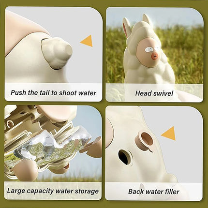 Fun alpaca water gun, press prank, decompression water gun, water fight, household water play toy