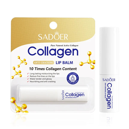 24pcs SADOER Collagen Lip Balm Moisturizing Anti Wrinkles Anti-aging Nourishing Hydrating Lipstick Lips Skin Care Products