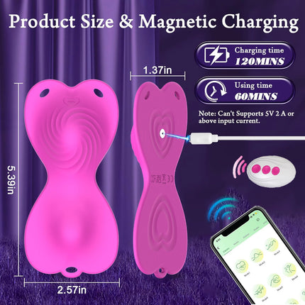 APP Remote Control Butterfly Vibrator Wearable Dual Motor Vibrating Vagina Clitoris Stimulator Sex Toys Adults Masturbation