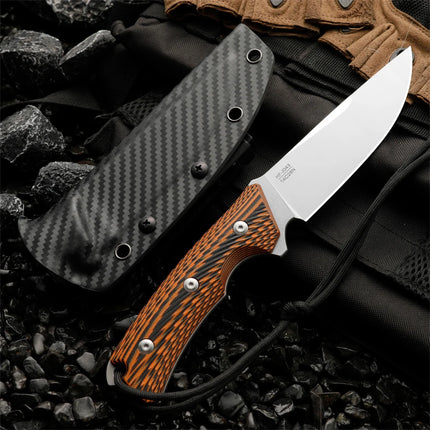 High-quality steel fixed blade, outdoor knife, camping knife with high-hardness stainless steel integrated skeleton and sheath,