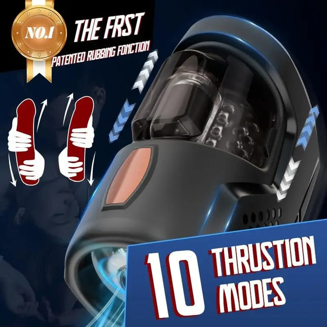 Men Masturebstor Machine Automatic 10 Thrusting 10 Vibration Visual Male Masterburtor Pocket Machine Devices Adult Toy