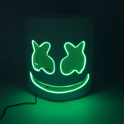 Hot sale Luminous Head Cover luminous DJ Marshmello mask Glowing Cosplay Headgear for Neon Night Club Music Rave Props
