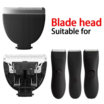 Body Hair Trimmer Shaver for Men Ball Trimmer for Groin Pubic Replaceable Ceramic Blade Waterproof Clippe Replacement Blades