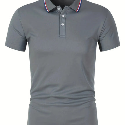 2025 Hot Sale Men's Summer Casual Breathable Comfortable Polo Shirt Men's Solid Color High Quality Short Sleeve T-Shirt