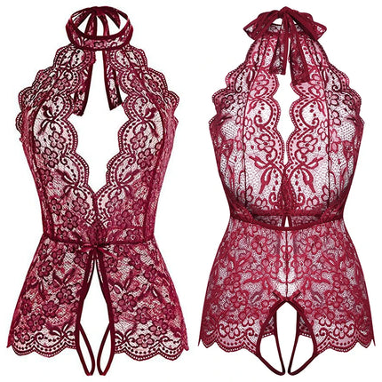 Sexy Lingerie Porno Women Plus Size S-2XL Bodysuit Role Play Clothes Transparent Nightgown Open Crotch Underwear Exotic Costumes