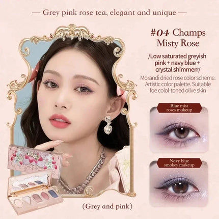 Flower Knows Moonlight Mermaid Eyeshadow Palette 8-Color Matte Shimmer Glitter Eye Makeup Cosmetics Women Beauty Eye Shadow