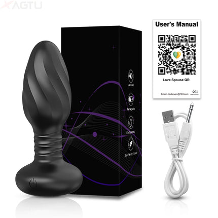 360° Rotation Vibrating Anal Plug Butt Plug Sex Toys for Men Women Wiggle Prostate Massager APP Anal Vibrator Sex Toy for Male
