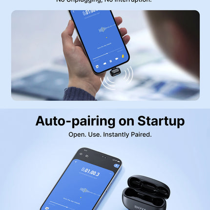 BOYA Mini 2 Wireless Lavalier Microphone AI Noise Reduction Mini Mic for iPhone 6-14/15-17 USB-C Android Phone Video Recording