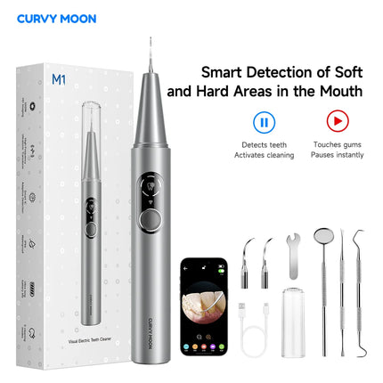 CURVY MOON Visual Tooth Cleaner Ultrasonic Dental Scaler For Teeth Tartar Remover Electric Teeth Cleaner Teeth Cleaning Tools