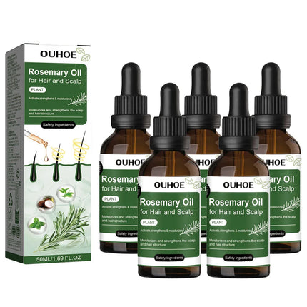 Rosemary Hair Growth Oil Hair Care Thickness Loss Deep Nourishing Scalp Care Strengthen Repair Damaged Oil Control For Men Women