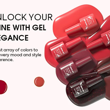 6pcs/kit VENALISA Valentine's Day Collection Lovely Pink Nails HEMA FREE TPO FREE Soak Off UV LED Semi Permanent Set Gel Varnish