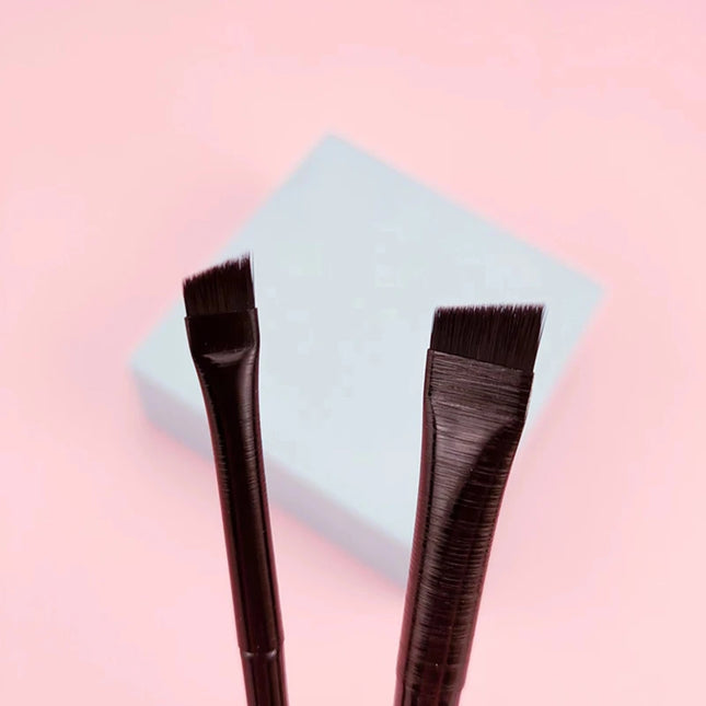 New 2 pieces/set eyebrow contour brush eyebrow eyeliner brush portable small angle eyebrow brush female makeup tool