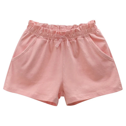 Girls' Shorts Summer Kids Children Cotton Pants Blank Solid Baby Casual Young Girl’s Clothing Plain Trousers 1-10 Years