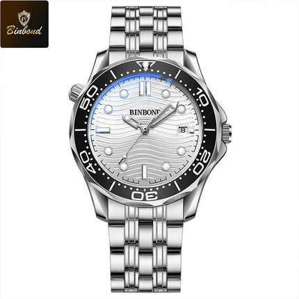 BINBOND Top Brand Casual Fashion Ultra-thin Seahorse Series Quartz Men's Watches 30M Waterproof Luminous Sports Men's Watches